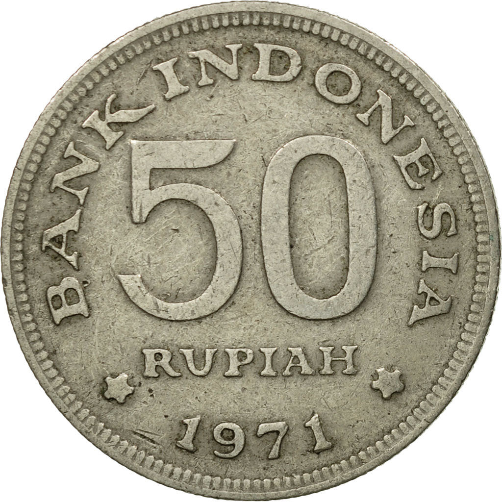 Coin, Indonesia, 50 Rupiah, 1971, EF(40-45), Copper-nickel, KM:35