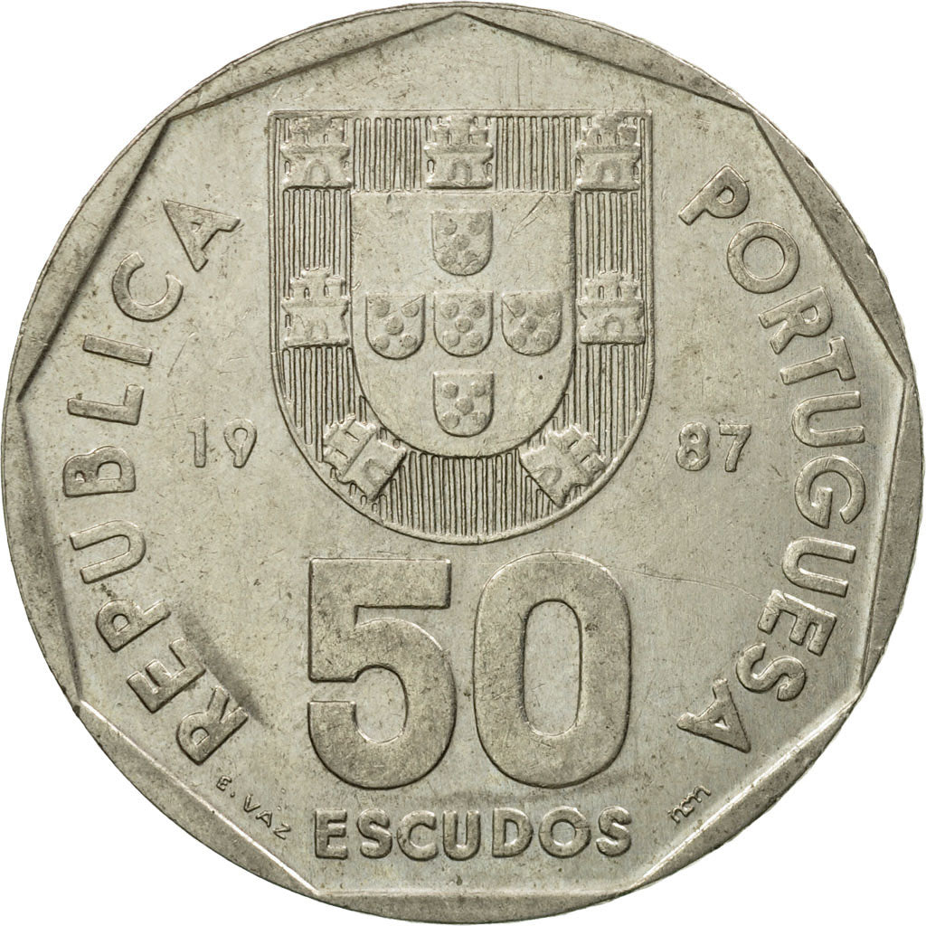 Monnaie, Portugal, 50 Escudos, 1987, TTB, Copper-nickel, KM:636
