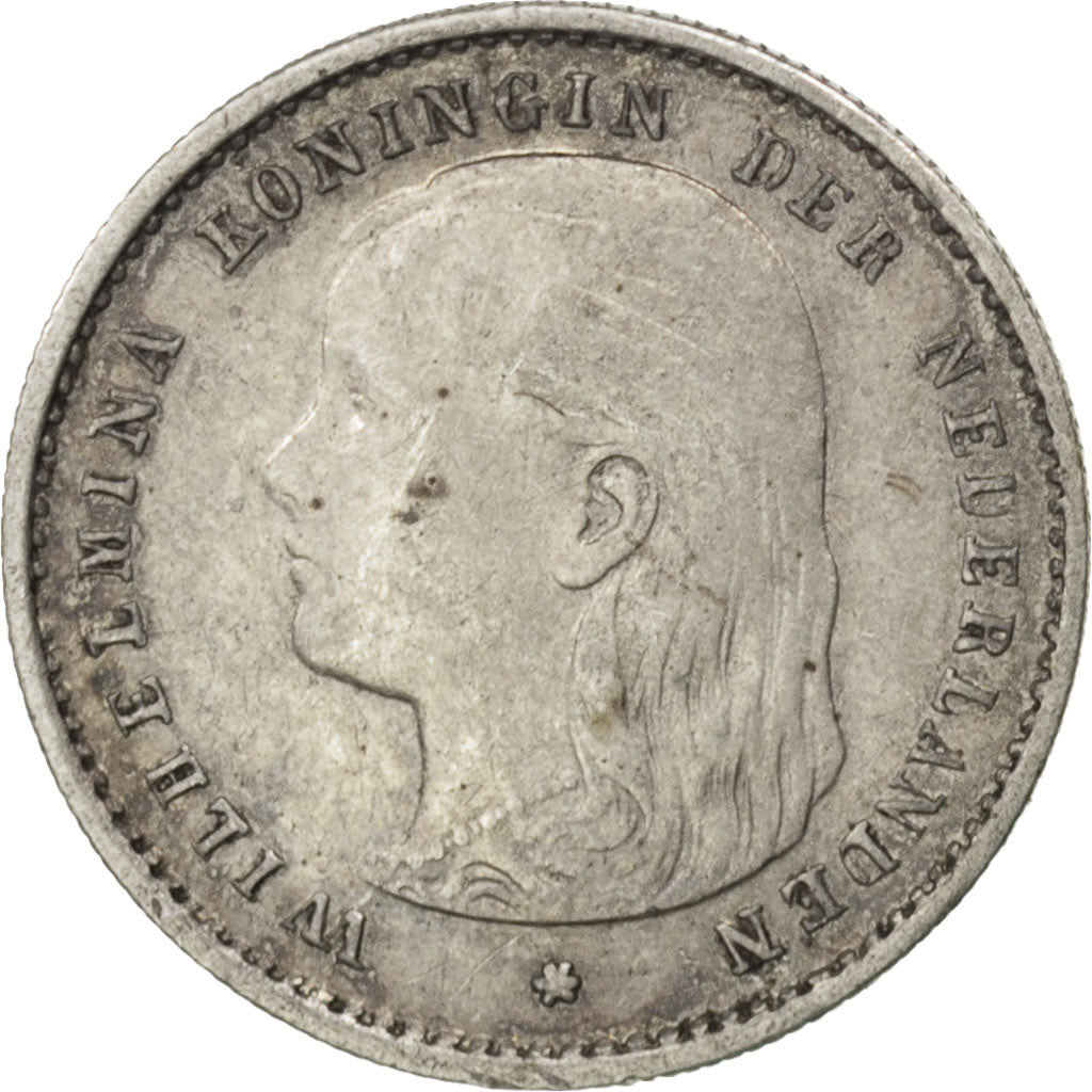 Monnaie, Pays-Bas, Wilhelmina I, 10 Cents, 1897, TTB+, Argent, KM:116