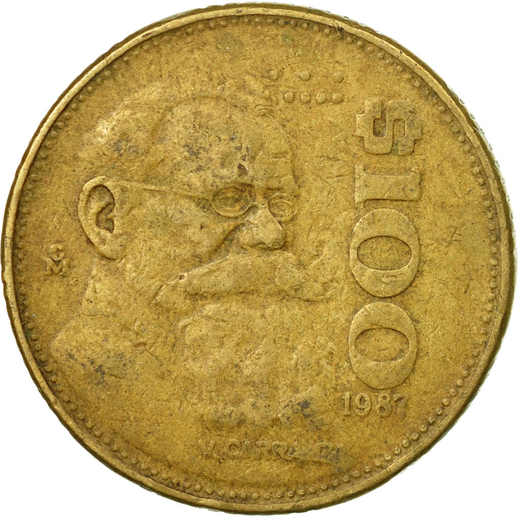 Moneta, Messico, 100 Pesos, 1987, Mexico City, BB, Alluminio-bronzo, KM:493