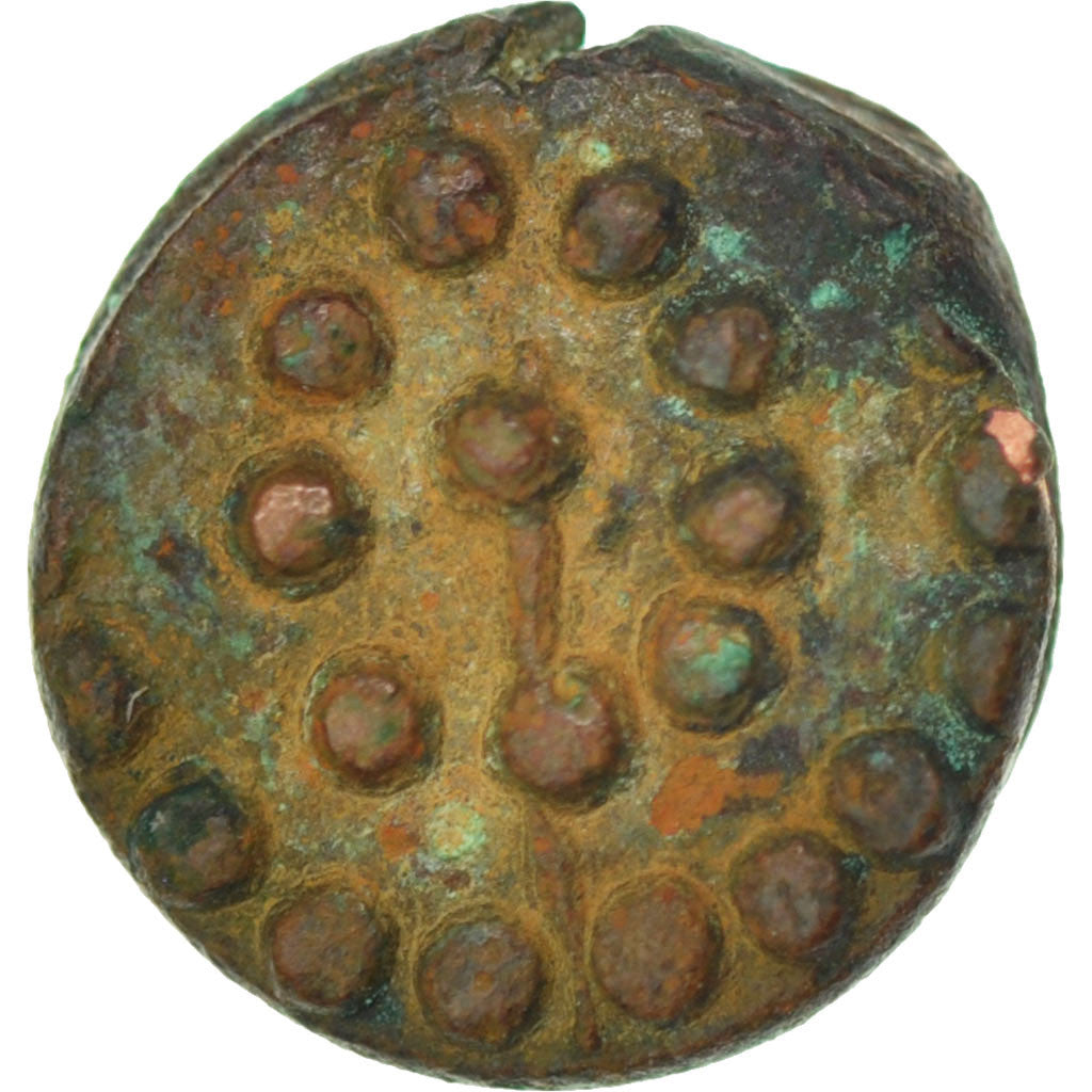Moneta, India, 1 Kasu, EF(40-45), Miedź