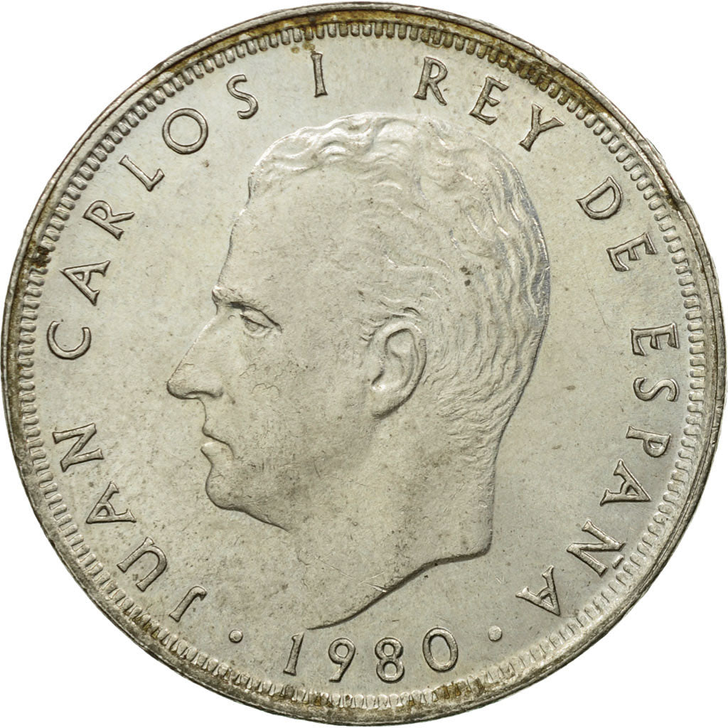 Coin, Spain, Juan Carlos I, 25 Pesetas, 1982, AU(55-58), Copper-nickel, KM:818