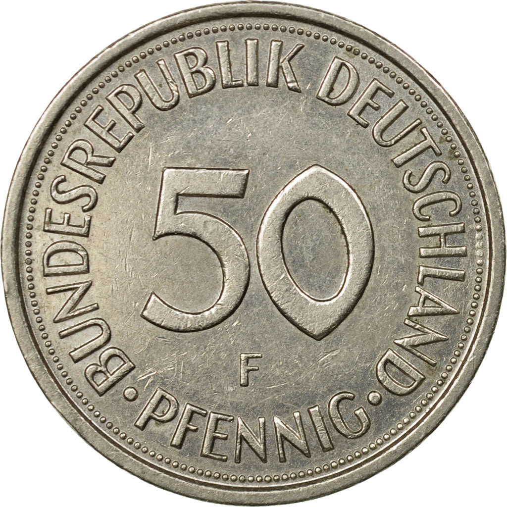 Moneta, GERMANIA - REPUBBLICA FEDERALE, 50 Pfennig, 1983, Stuttgart, BB