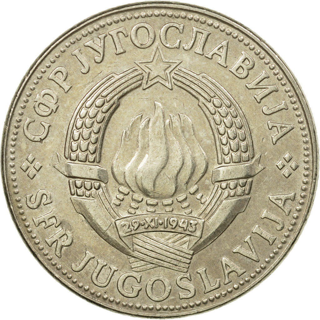Coin, Yugoslavia, 10 Dinara, 1981, EF(40-45), Copper-nickel, KM:62