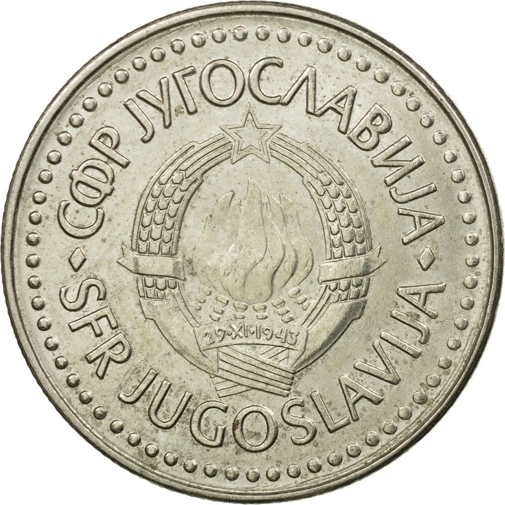 Coin, Yugoslavia, 100 Dinara, 1987, EF(40-45), Copper-Nickel-Zinc, KM:114