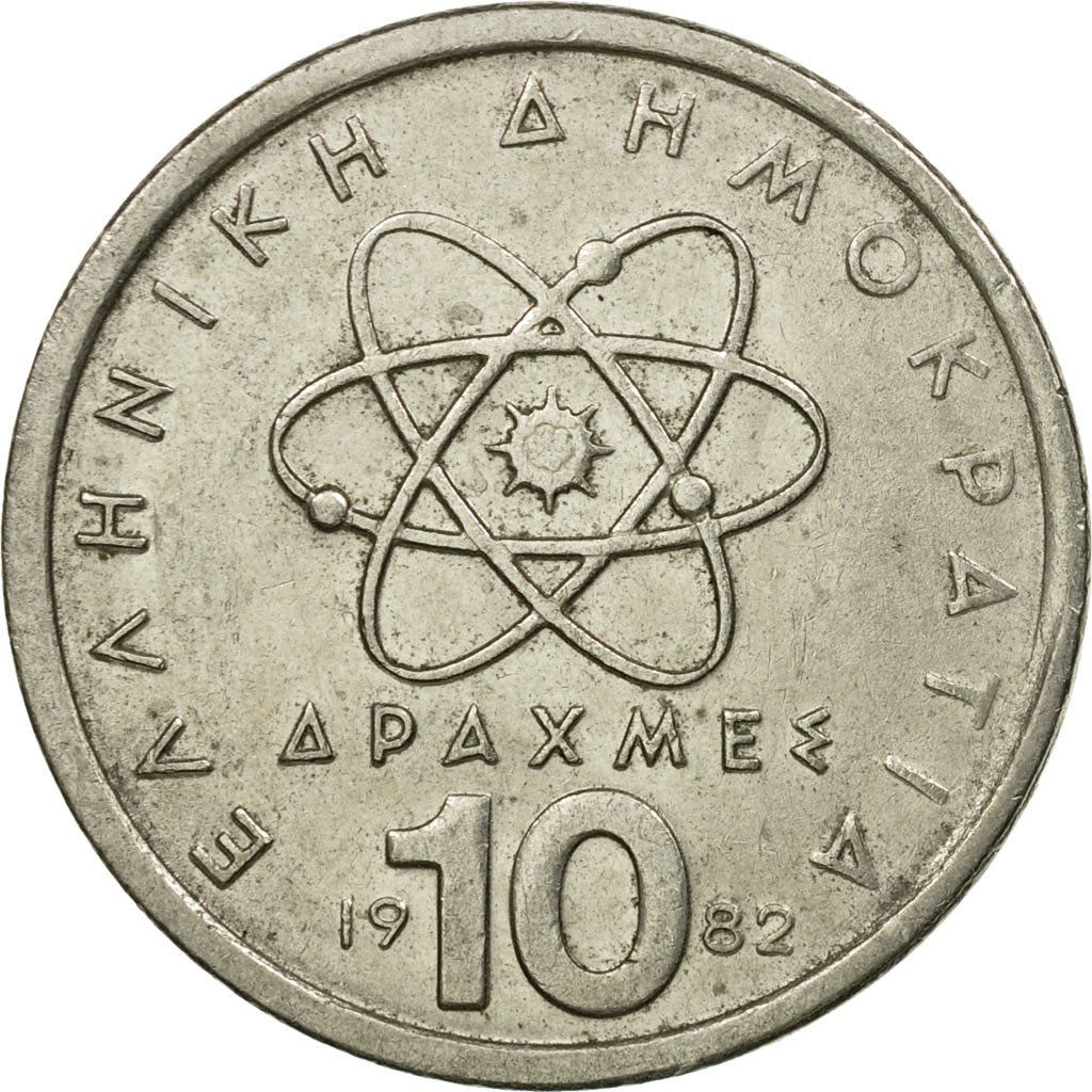 Monnaie, Grèce, 10 Drachmes, 1982, TTB, Copper-nickel, KM:132