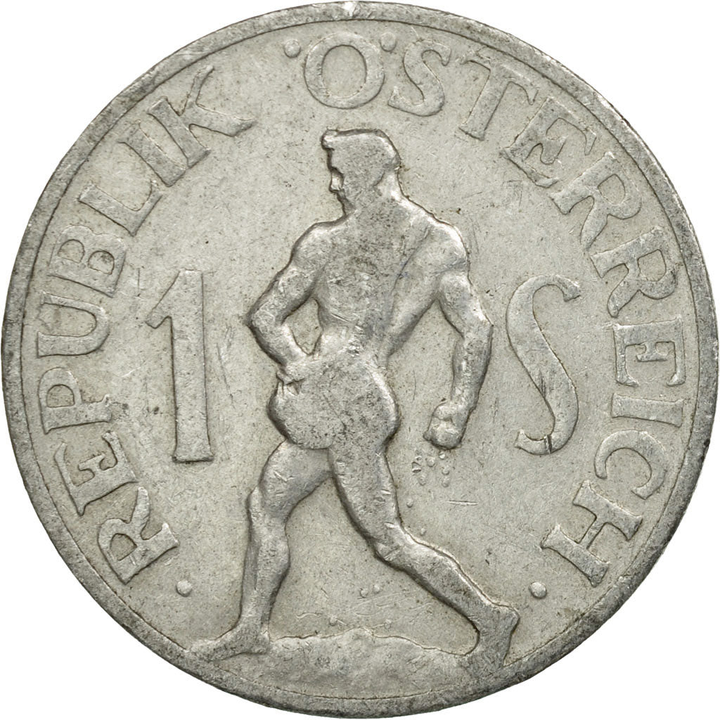 Coin, Austria, Schilling, 1947, EF(40-45), Aluminum, KM:2871