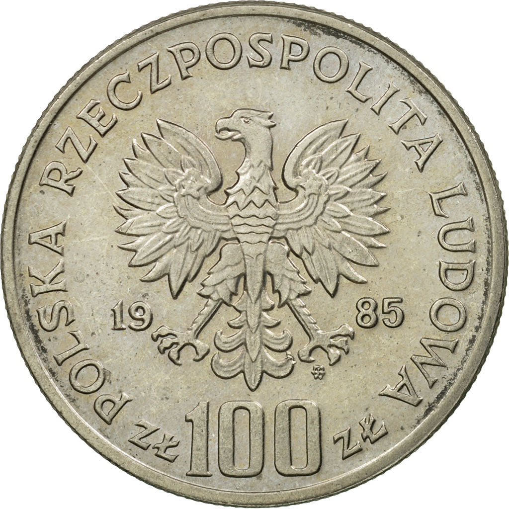 Coin, Poland, 100 Zlotych, 1985, Warsaw, EF(40-45), Copper-nickel, KM:155