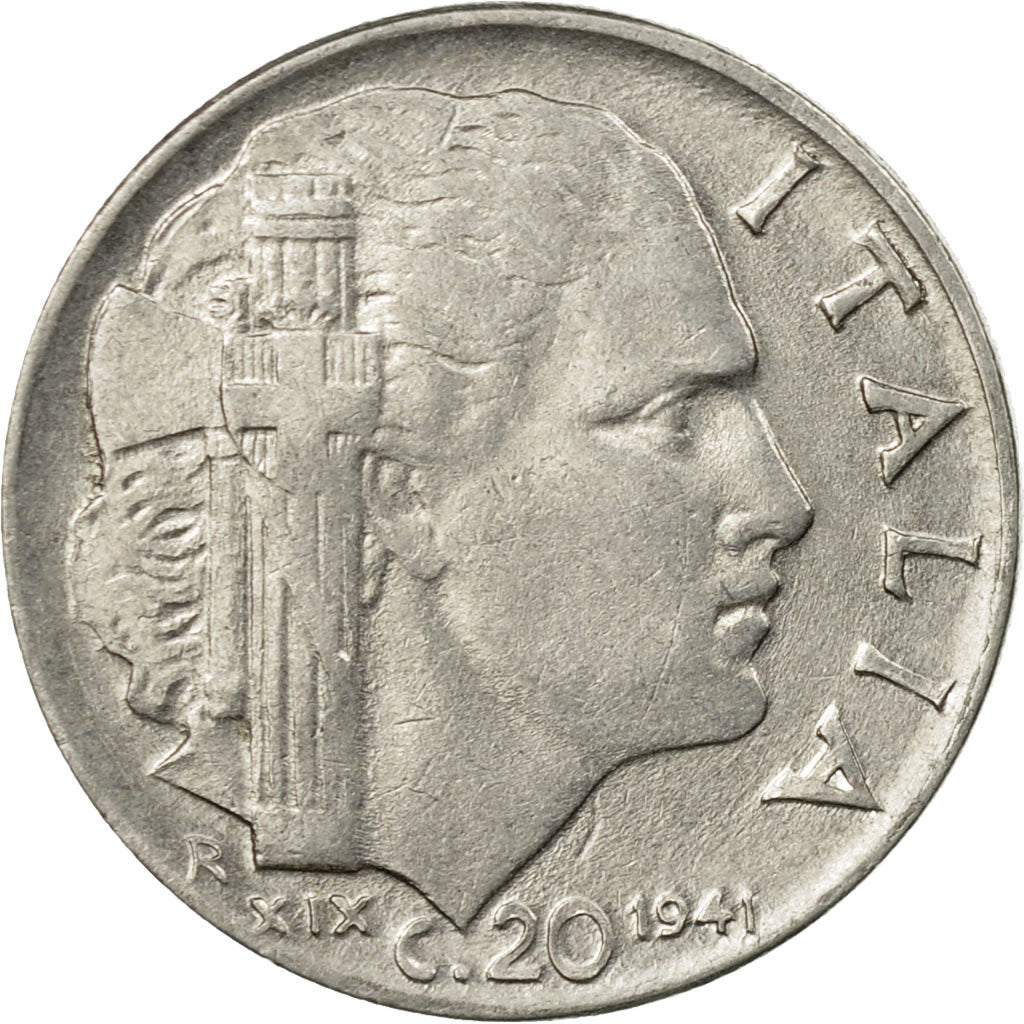 Coin, Italy, Vittorio Emanuele III, 20 Centesimi, 1941, Rome, EF(40-45)