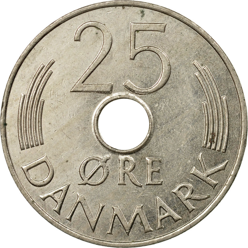 Munten, Denemarken, Margrethe II, 25 Öre, 1986, Copenhagen, ZF, Copper-nickel