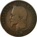 Moneta, Francia, Napoleon III, Napoléon III, 10 Centimes, 1861, Strasbourg, MB