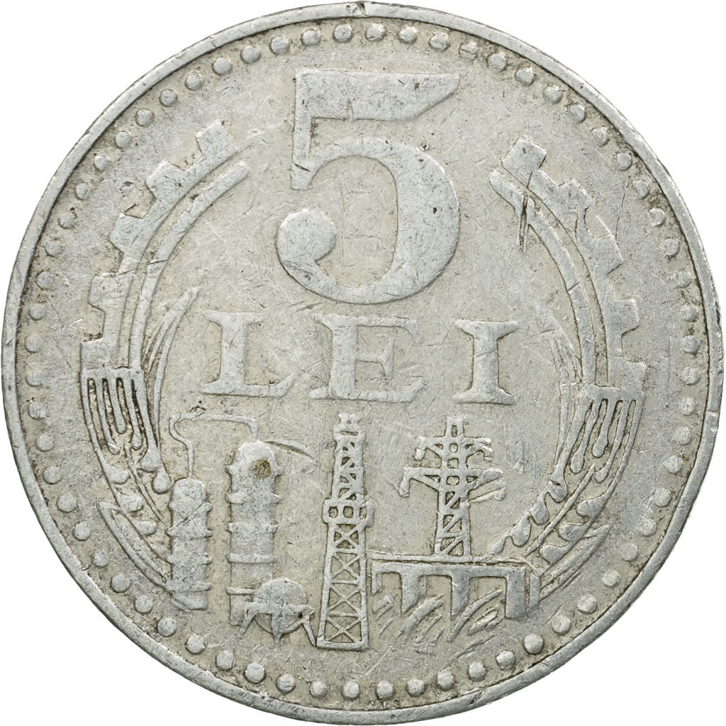 Moneda, Rumanía, 5 Lei, 1978, MBC, Aluminio, KM:97