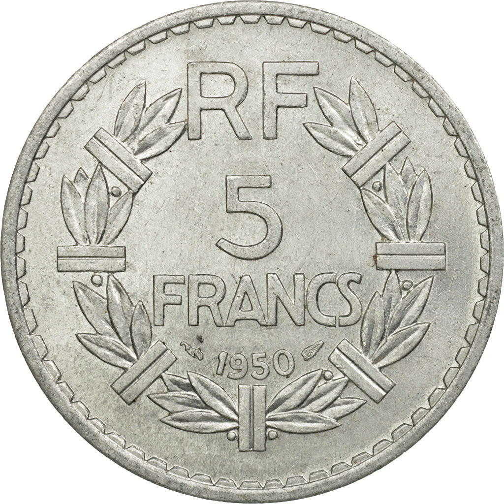 Münze, Frankreich, Lavrillier, 5 Francs, 1950, Paris, VZ, Aluminium, KM:888b.1