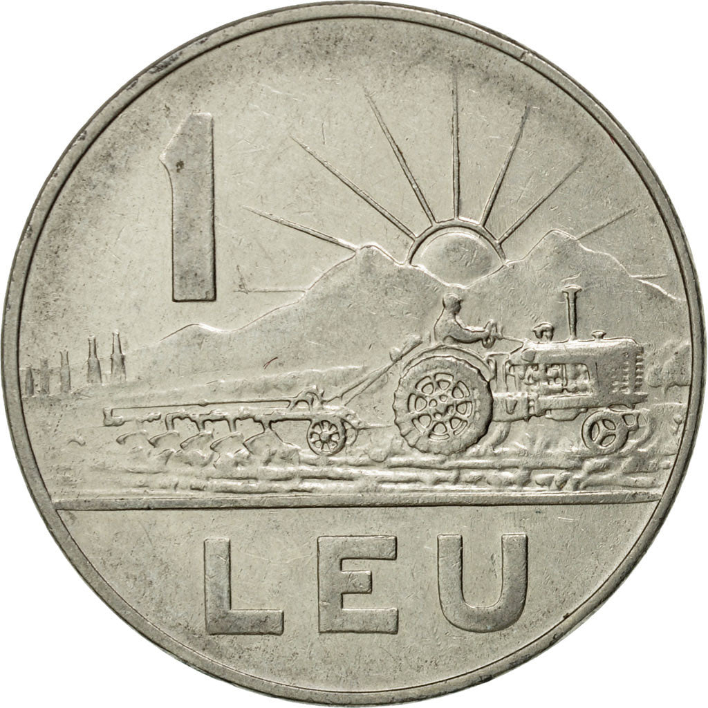 Coin, Romania, Leu, 1966, EF(40-45), Nickel Clad Steel, KM:95
