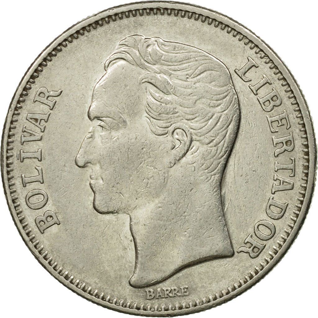 Coin, Venezuela, Bolivar, 1967, British Royal Mint, EF(40-45), Nickel, KM:42
