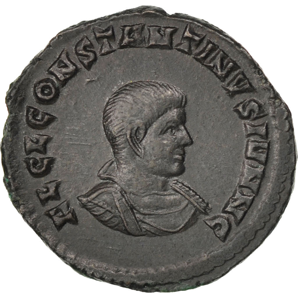 Moneda, Constantine II, Follis, Trier, SC, Cobre, RIC:144