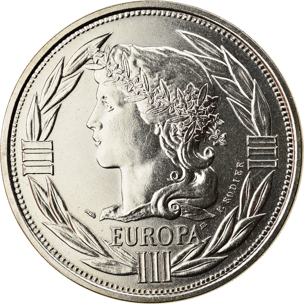 Francia, medaglia, Ecu Europa, Marianne, Politics, Society, War, 1991, Rodier