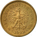 Coin, Poland, Grosz, 1992, Warsaw, EF(40-45), Brass, KM:276
