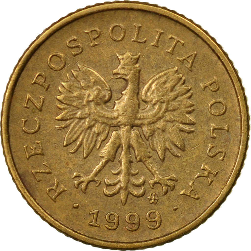Coin, Poland, Grosz, 1999, Warsaw, EF(40-45), Brass, KM:276