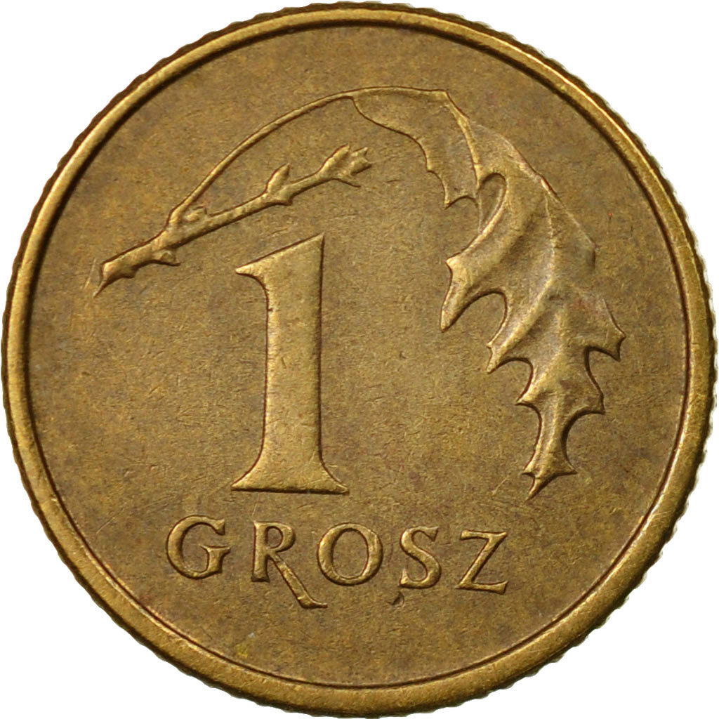 Coin, Poland, Grosz, 1999, Warsaw, EF(40-45), Brass, KM:276