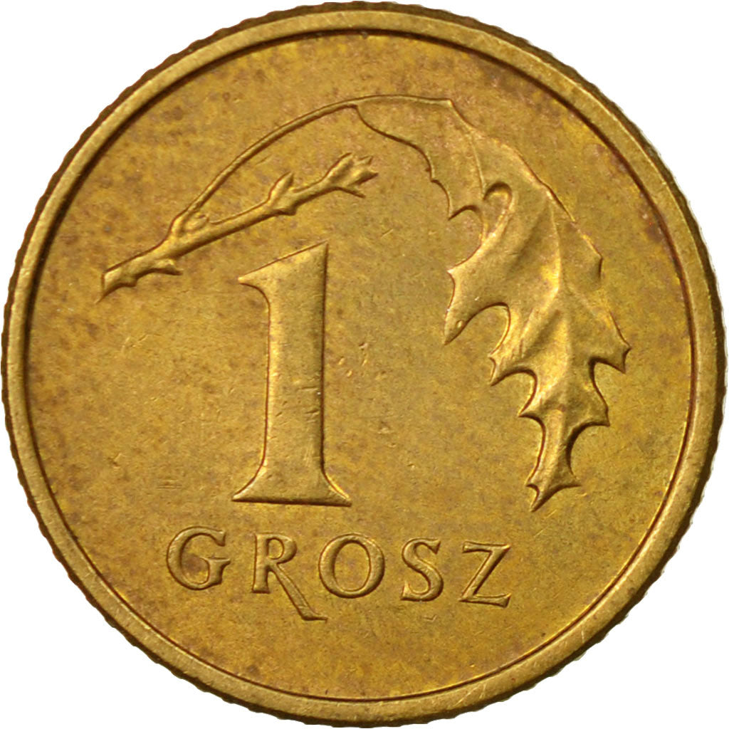 Coin, Poland, Grosz, 2002, Warsaw, EF(40-45), Brass, KM:276