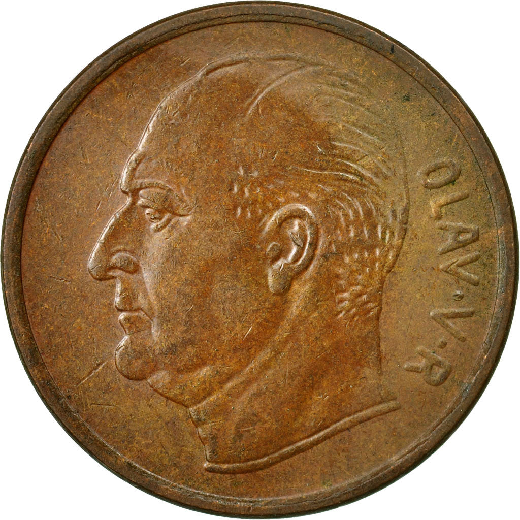Münze, Norwegen, Olav V, 5 Öre, 1971, SS, Bronze, KM:405
