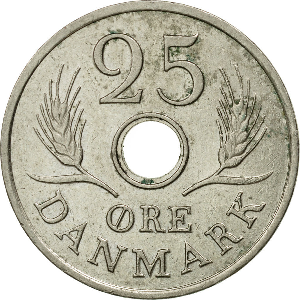 Munten, Denemarken, Frederik IX, 25 Öre, 1970, Copenhagen, ZF, Copper-nickel