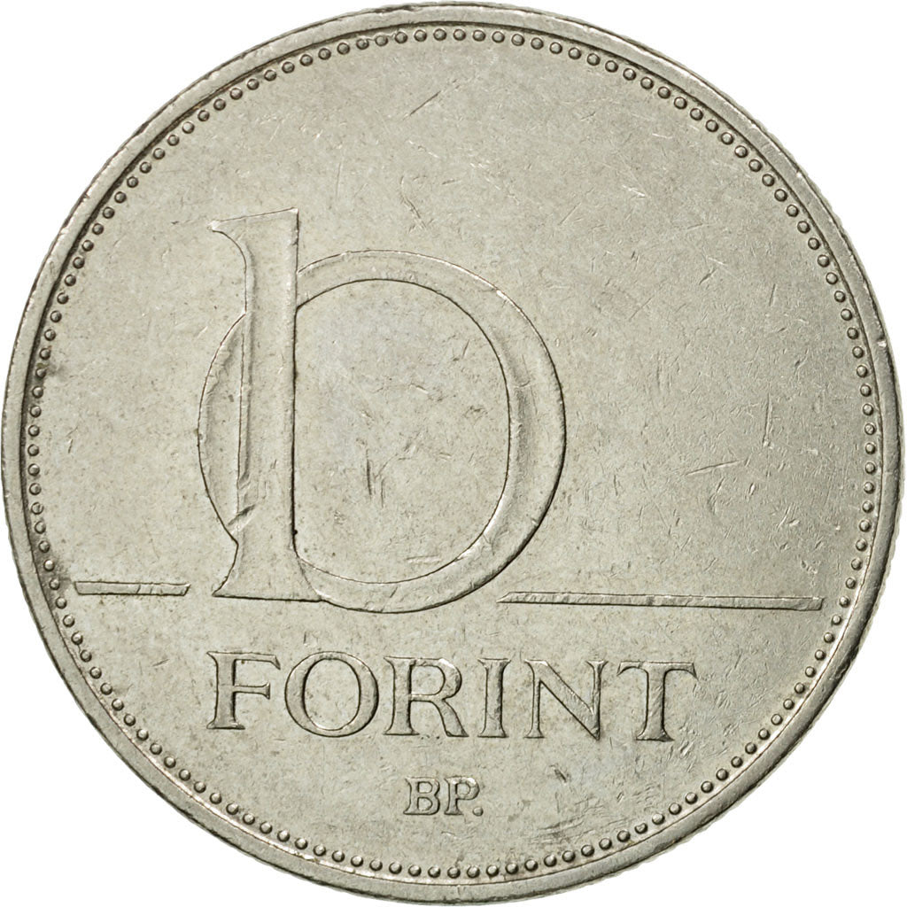 Coin, Hungary, 10 Forint, 2004, EF(40-45), Copper-nickel, KM:695