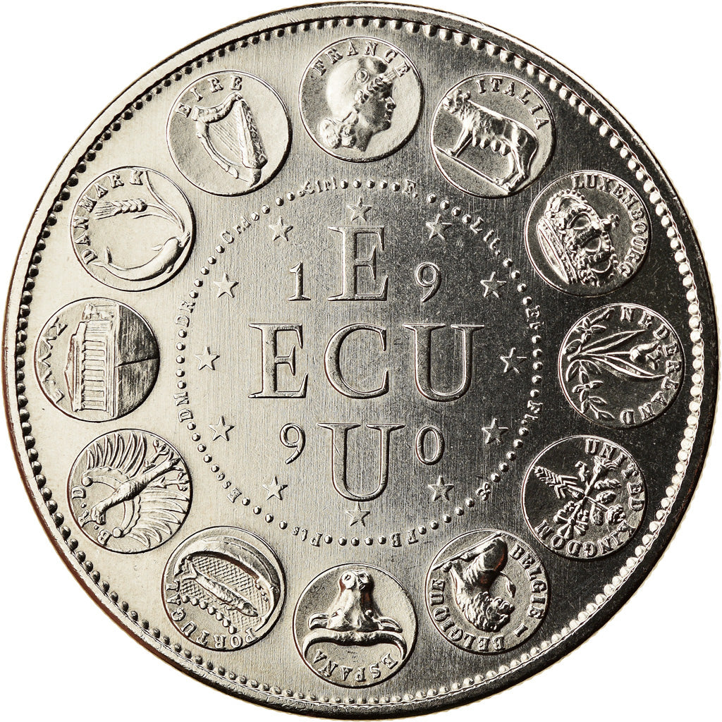 Frankreich, Medaille, Ecu Europa, Marianne, Politics, Society, War, 1990