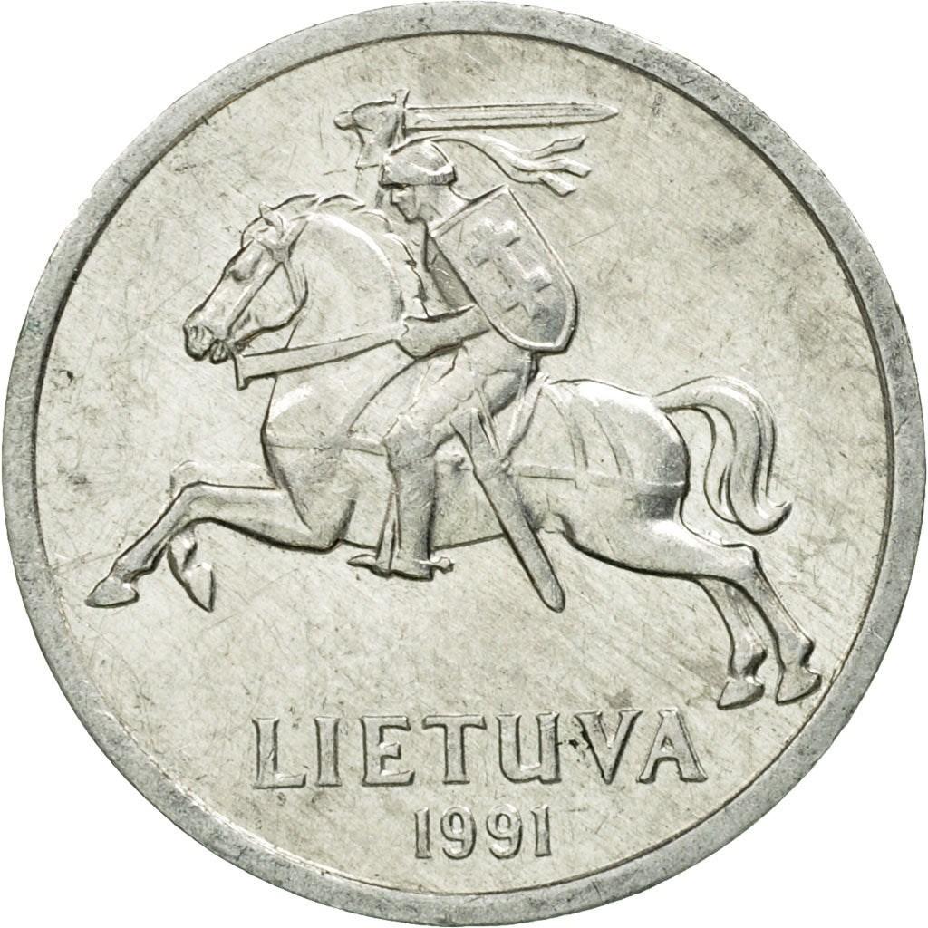 Moneta, Litwa, Centas, 1991, EF(40-45), Aluminium, KM:85