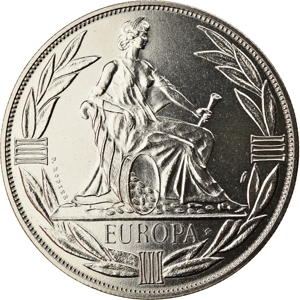 Francia, medaglia, Ecu Europa, Europe Assise, Politics, Society, War, 1981