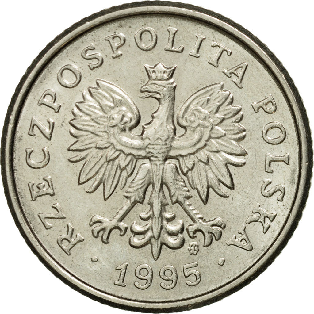 Moneda, Polonia, 50 Groszy, 1995, Warsaw, MBC, Cobre - níquel, KM:281