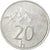 Moneda, Eslovaquia, 20 Halierov, 1993, MBC, Aluminio, KM:18