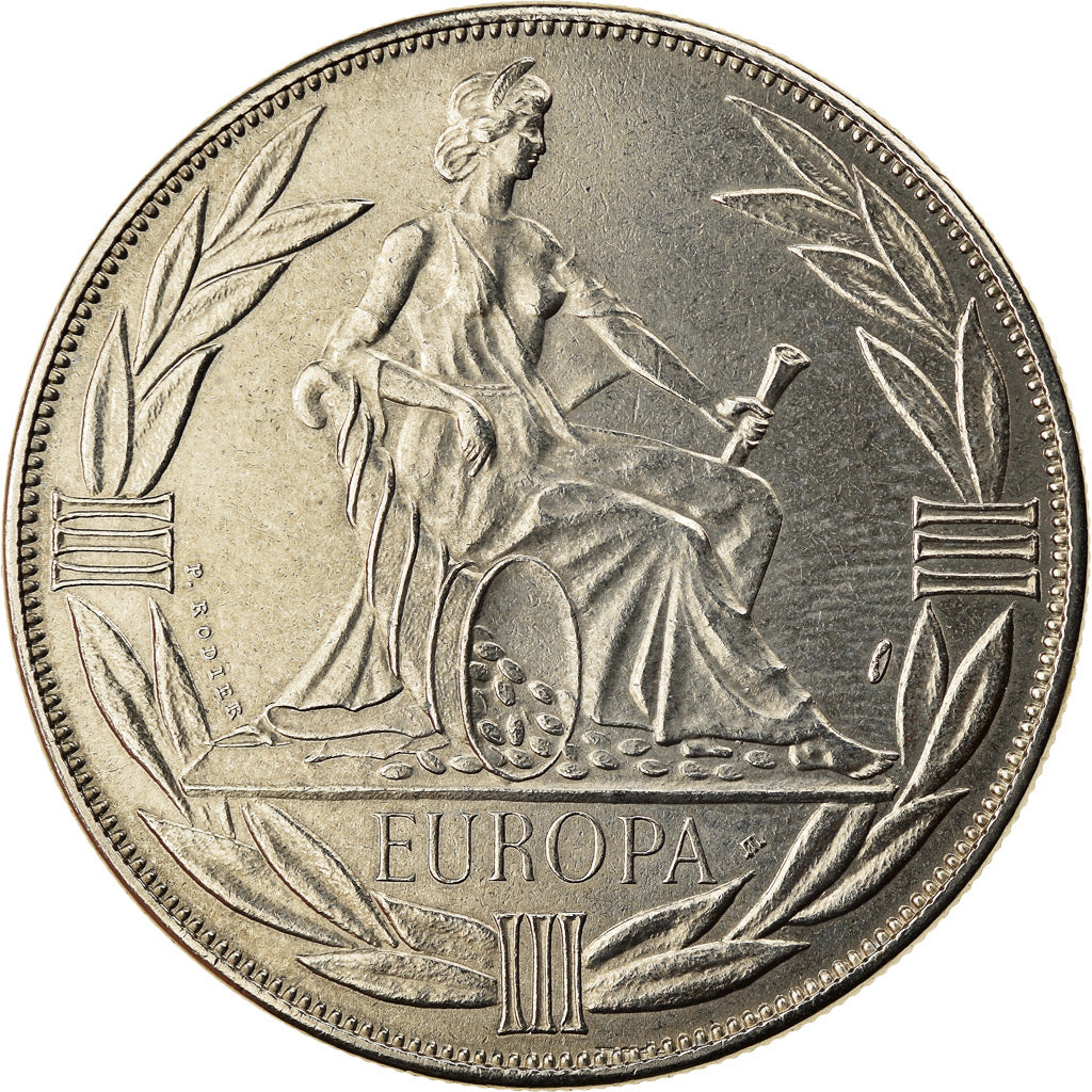 Francia, medaglia, Ecu Europa, Europe Assise, Politics, Society, War, 1983