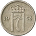 Munten, Noorwegen, Haakon VII, 10 Öre, 1954, ZF, Copper-nickel, KM:396