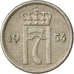 Coin, Norway, Haakon VII, 10 Öre, 1954, EF(40-45), Copper-nickel, KM:396