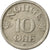 Moneta, Norvegia, Haakon VII, 10 Öre, 1954, BB, Rame-nichel, KM:396