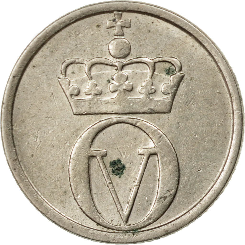 Coin, Norway, Olav V, 10 Öre, 1964, EF(40-45), Copper-nickel, KM:411