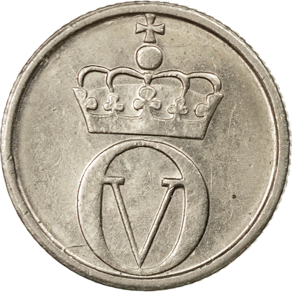 Coin, Norway, Olav V, 10 Öre, 1969, EF(40-45), Copper-nickel, KM:411