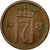 Moneta, Norwegia, Haakon VII, Ore, 1955, EF(40-45), Bronze, KM:398