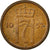 Moneda, Noruega, Haakon VII, Ore, 1957, MBC, Bronce, KM:398