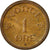 Moneda, Noruega, Haakon VII, Ore, 1957, MBC, Bronce, KM:398