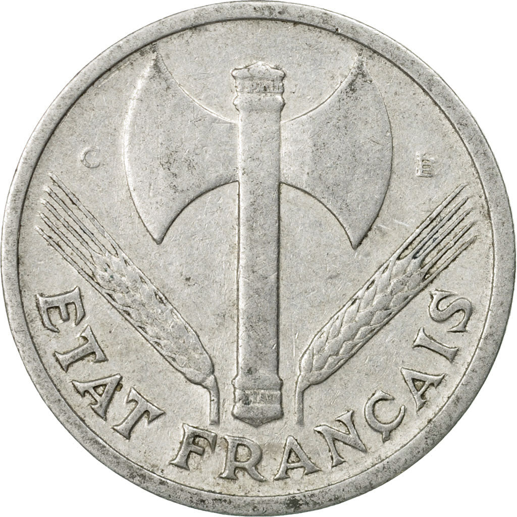 Coin, France, Bazor, Franc, 1944, Castelsarrasin, EF(40-45), Aluminum, KM:902.3
