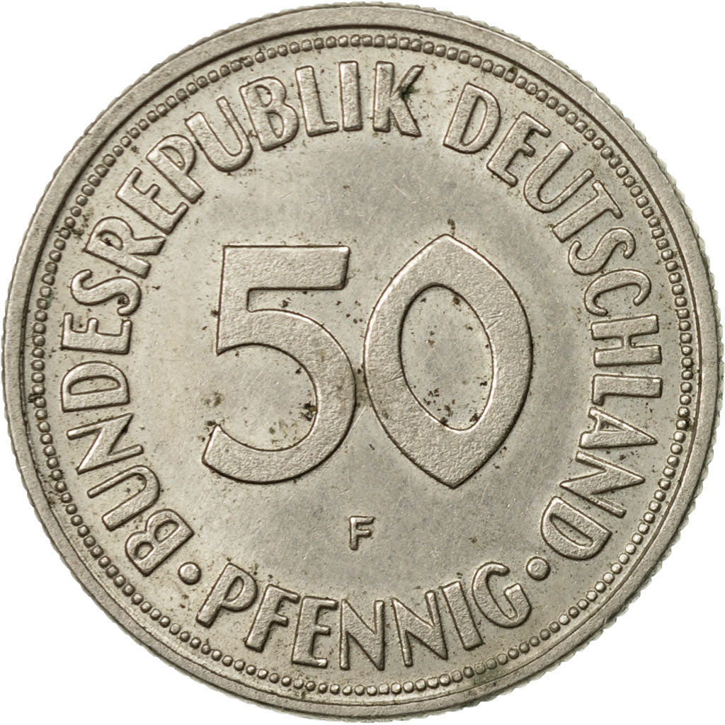 Munten, Federale Duitse Republiek, 50 Pfennig, 1950, Stuttgart, ZF