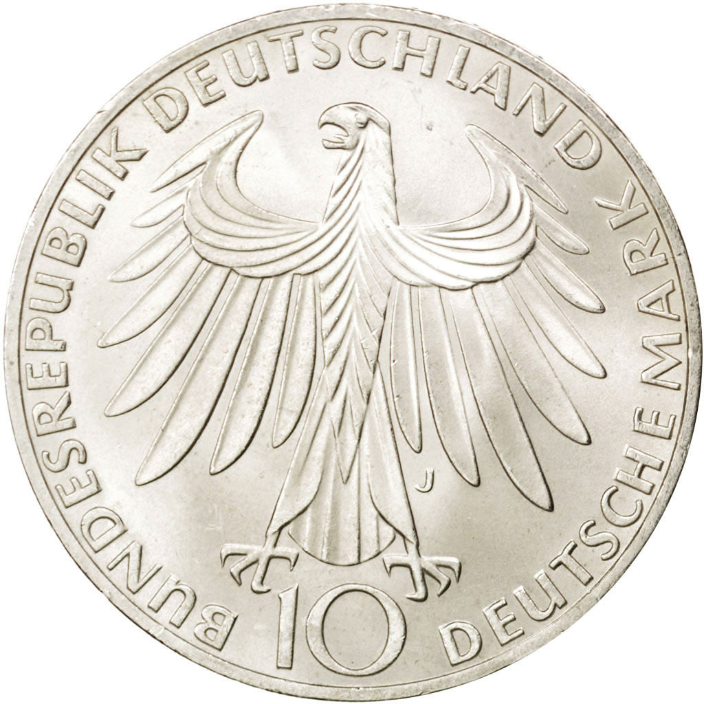 Münze, Bundesrepublik Deutschland, 10 Mark, 1972, Hambourg, UNZ, Silber, KM:132