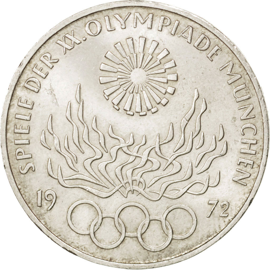 Münze, Bundesrepublik Deutschland, 10 Mark, 1972, Karlsruhe, UNZ, Silber