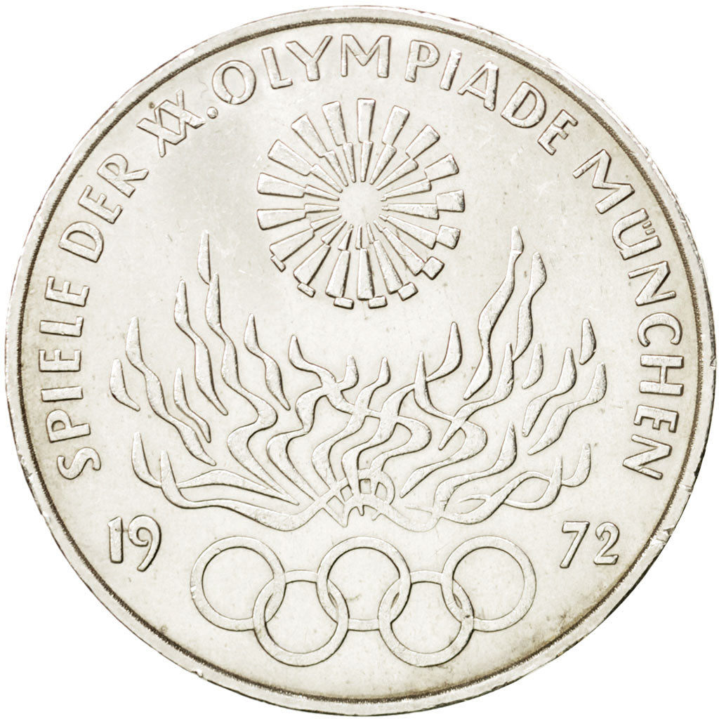 Moneta, GERMANIA - REPUBBLICA FEDERALE, 10 Mark, 1972, Munich, SPL, Argento