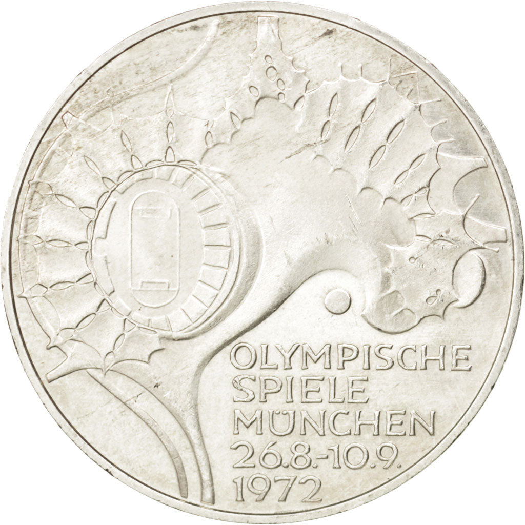 Monnaie, République fédérale allemande, 10 Mark, 1972, Karlsruhe, FDC