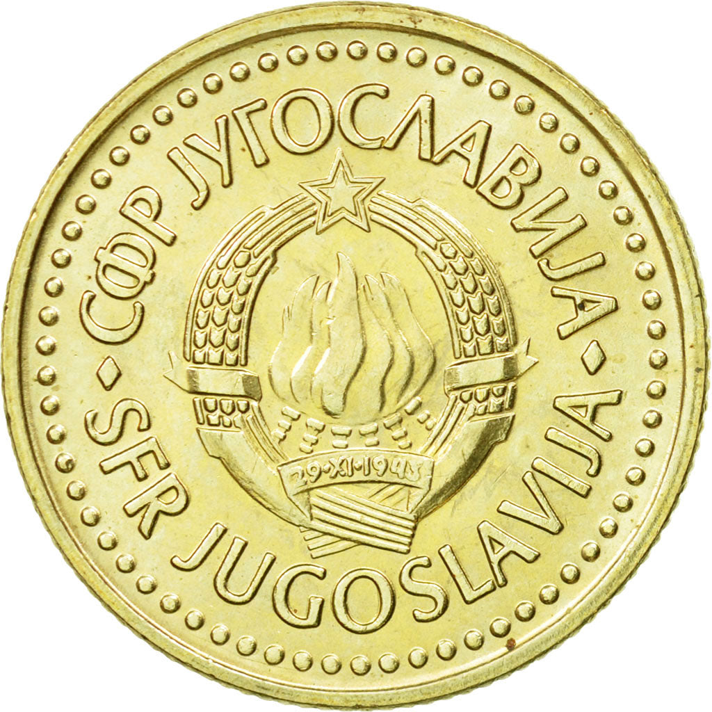 Coin, Yugoslavia, 2 Dinara, 1984, EF(40-45), Nickel-brass, KM:87