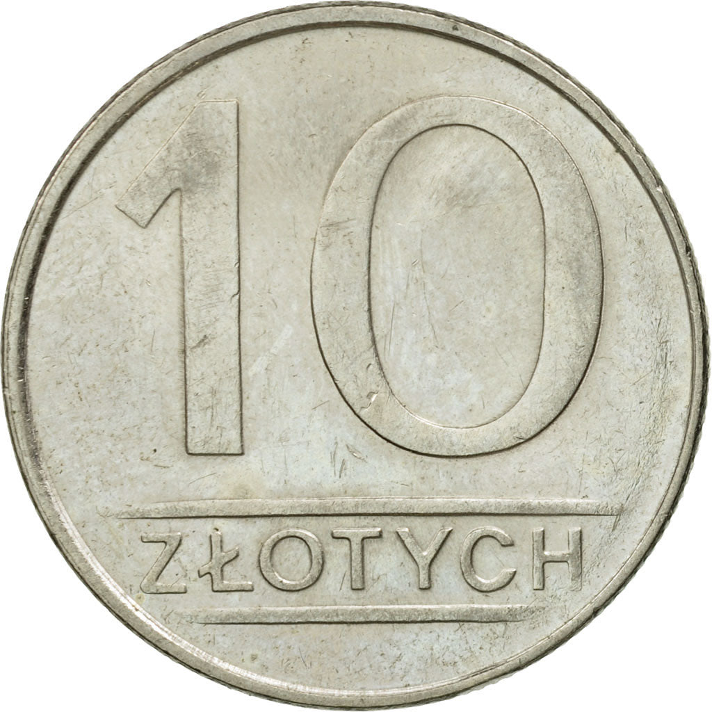 Munten, Polen, 10 Zlotych, 1987, Warsaw, ZF, Copper-nickel, KM:152.1